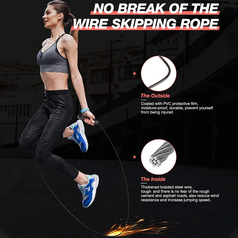 SpeedPro Adjustable Steel Jump Rope