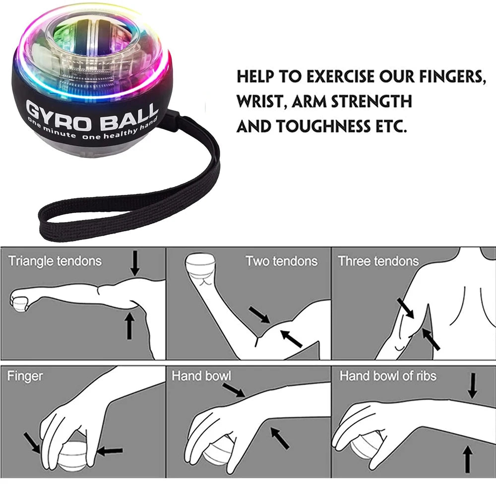 Power LED Gyro Ball Trainer