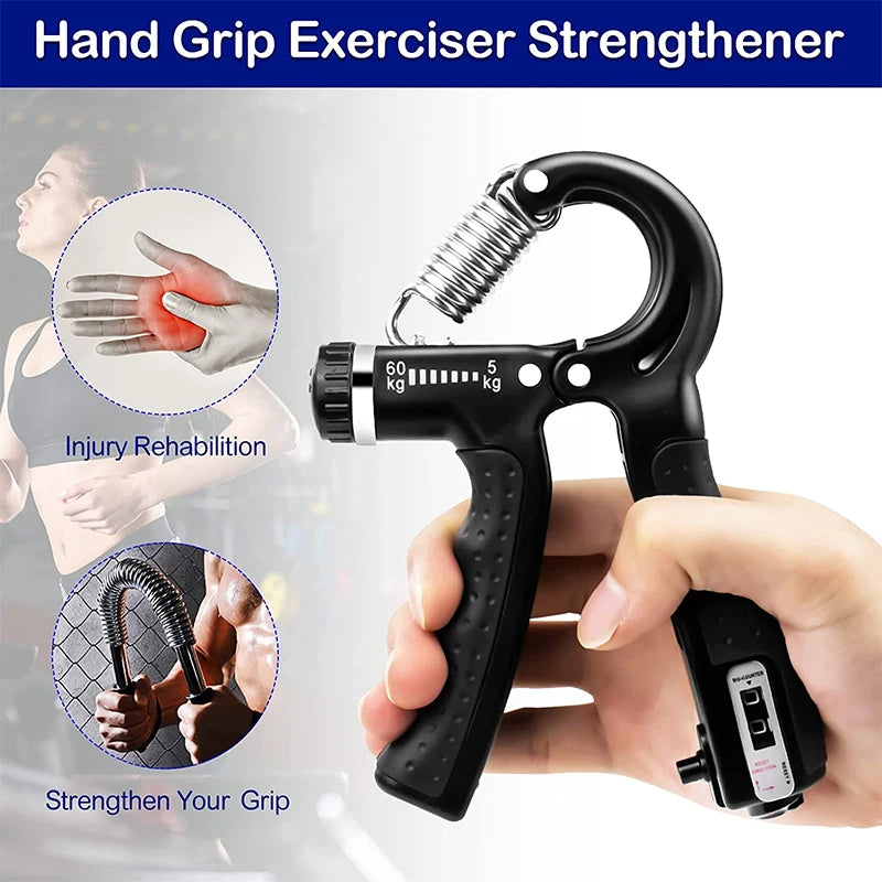 Adjustable Hand Grip Strengthener with Built-in Counter
