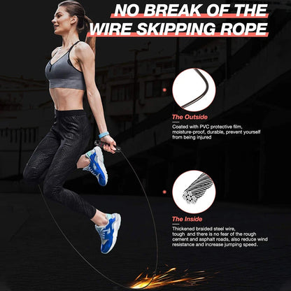 SpeedPro Adjustable Steel Jump Rope