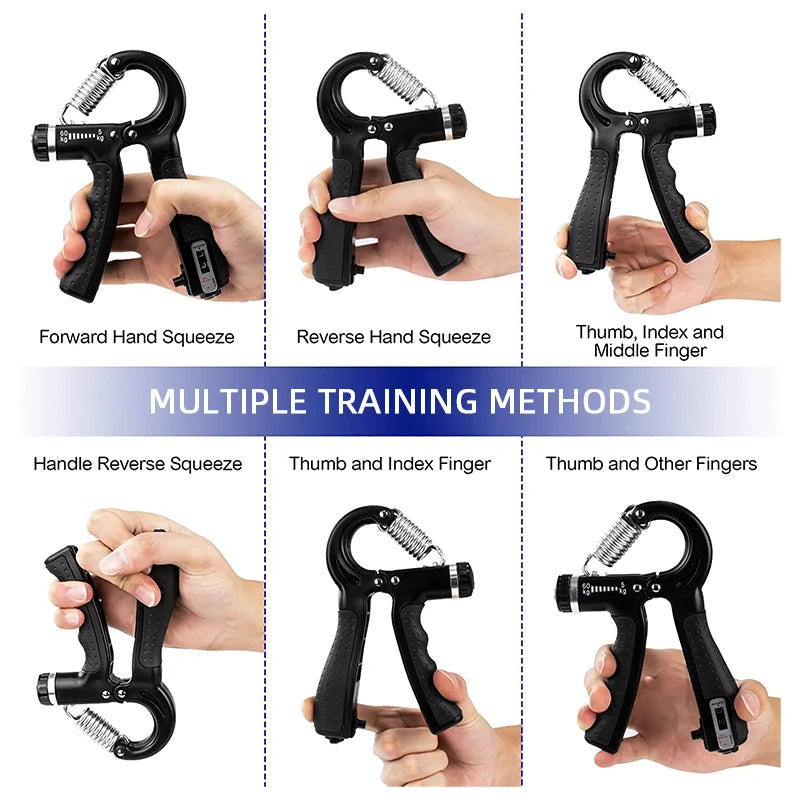 Adjustable Hand Grip Strengthener with Built-in Counter