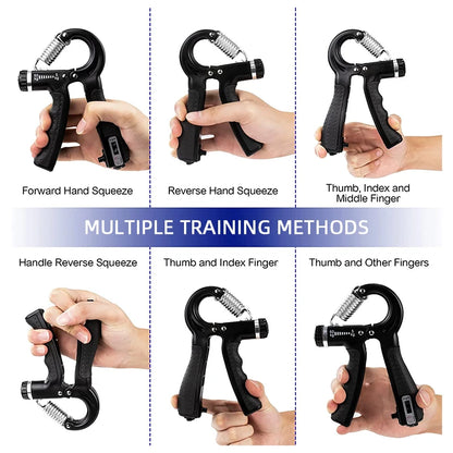 Adjustable Hand Grip Strengthener with Built-in Counter
